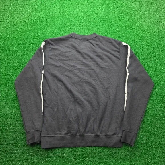 Six Flags Skeleton Sweatshirt Mens Medium Black Fright Fest Halloween Rib Cage - Picture 9 of 9